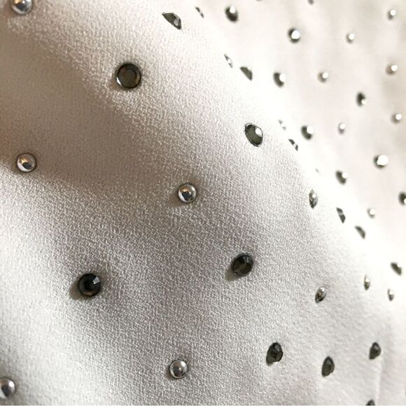 APT.9 Off white Rhinestone Bling Chest Dressy Tank - Picture 2 of 7